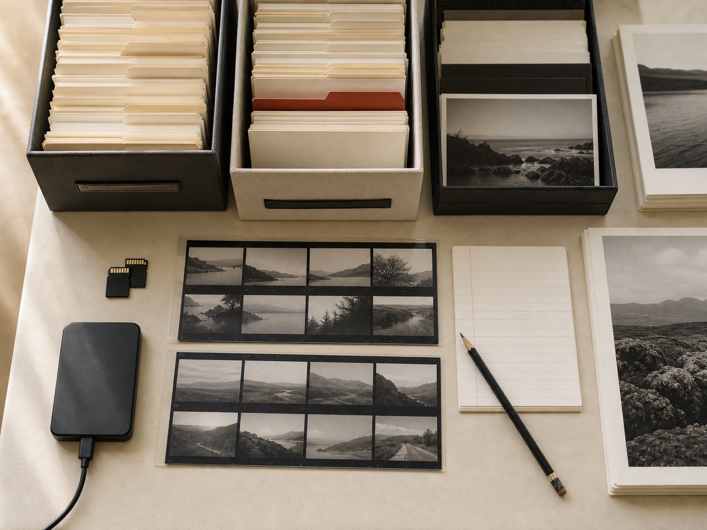 Contact sheets and storage media arranged for retrieval